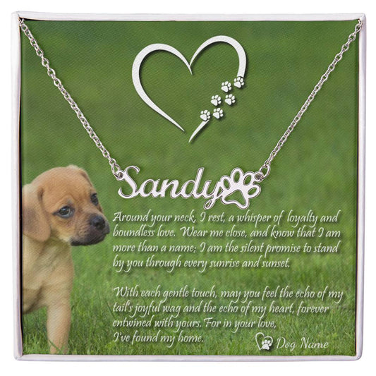 Pawsitively Yours: Customizable Dog Name Necklace